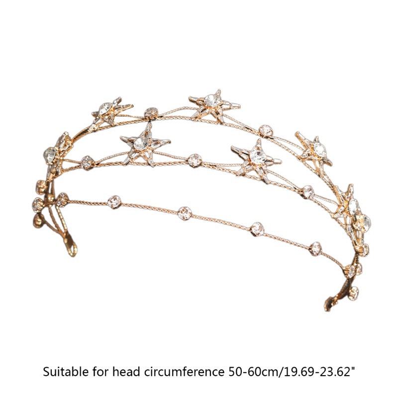 Flgo Băng Đô Hình Ngôi Sao Đính Đá Lấp Lánh Phong Cách Baroque Cho Bé Gái