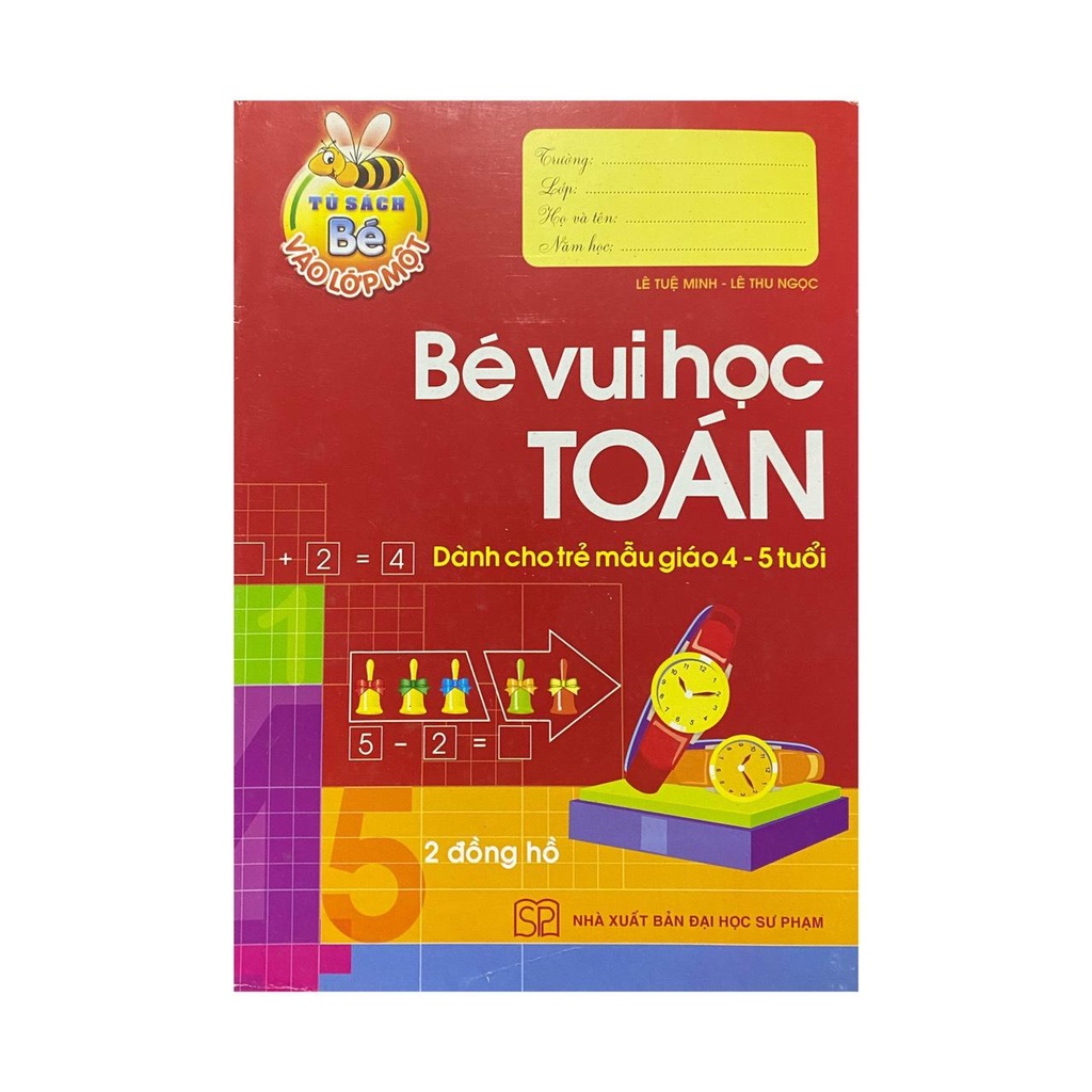 Sách - Bé vui học toán dành cho trẻ mẫu giáo 4-5 tuổi + bán kèm 1 bút chì