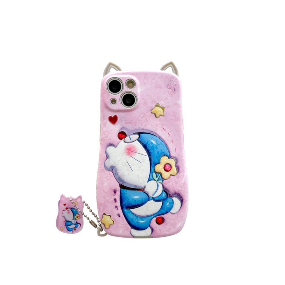 Ốp Điện Thoại TPU Mềm Hình Doraemon 3D Cho iPhone 14 13 12 11 Pro Max 12Pro 13Pro 14Pro 14Plus 14ProMax X XS Max XR 7 8 Plus