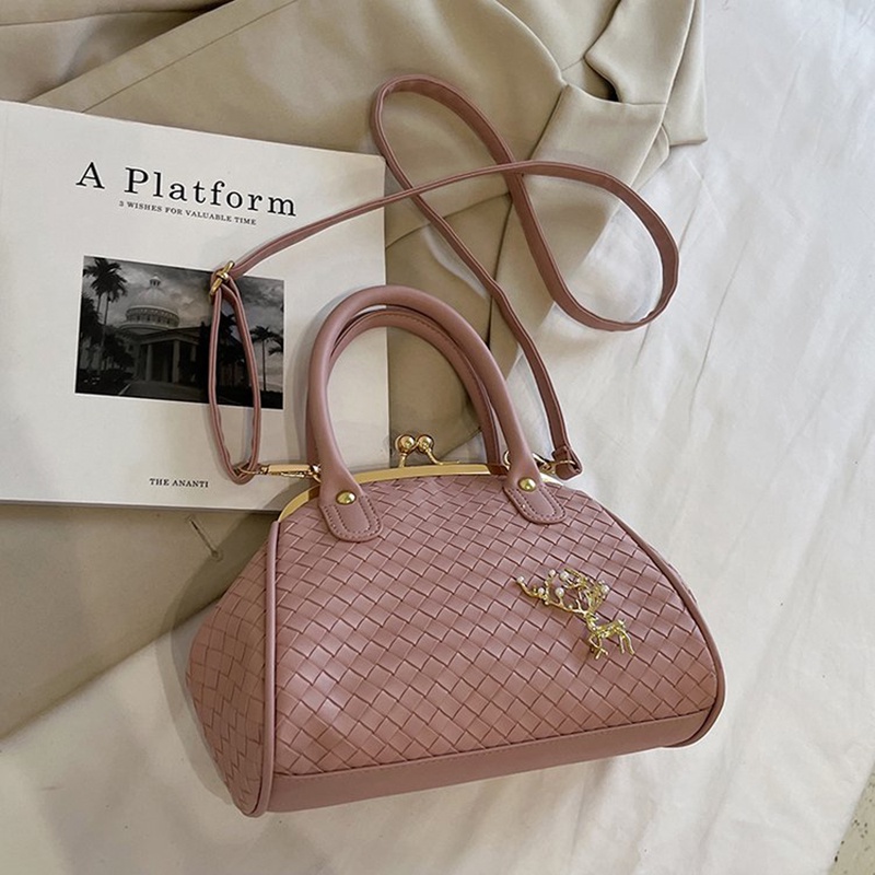 Túi Đeo Vai Vải Dệt Đơn Giản Phong Cách Pháp Cho Nữ