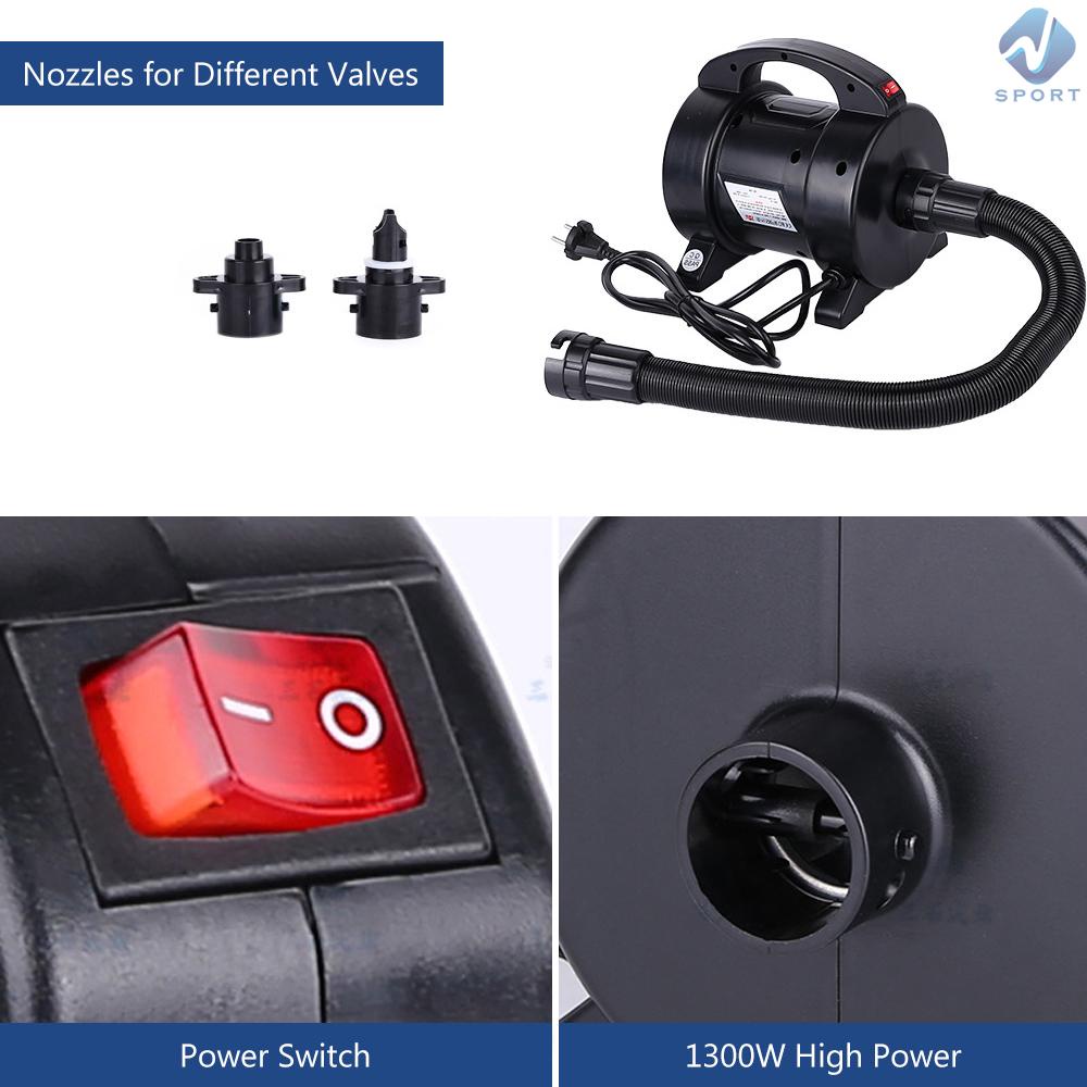 Máy Bơm Hơi Điện 1600W Kèm 2 Vòi Phun Chuyên Dụng