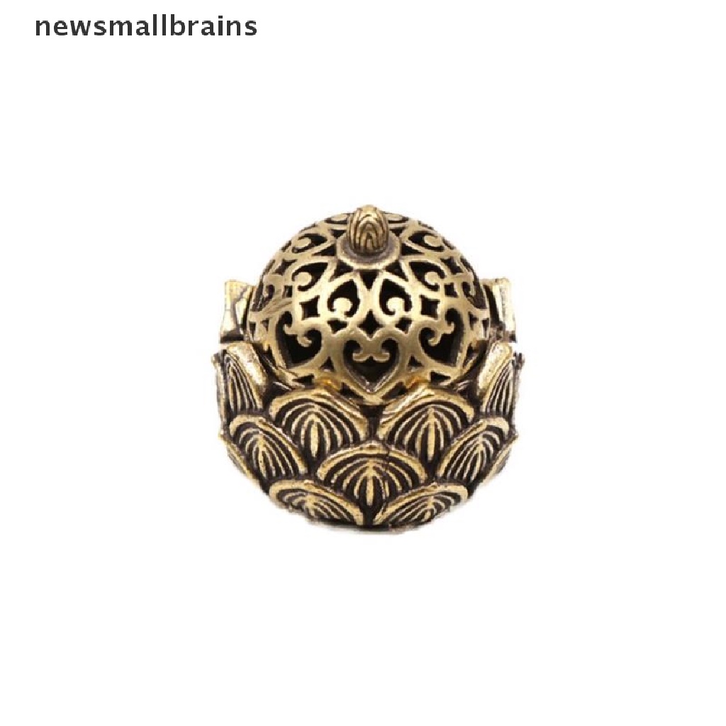 Đế Đốt Trầm Hương Bằng Đồng Thau Hình Hoa Sen Phong Cách Retro