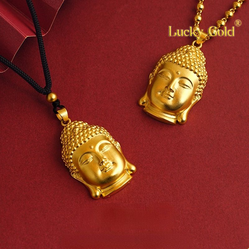 Vòng cổ May MắN Mạ VàNg 24K HìNh PhậT Maitreya