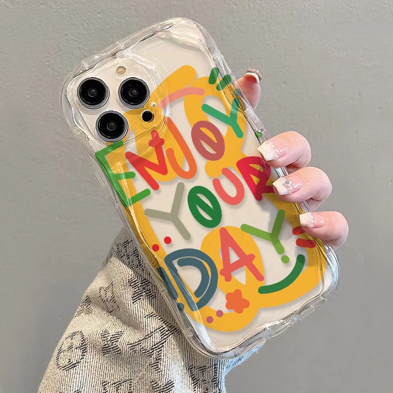 ✅Ốp Điện Thoại Mềm Trong Suốt Chống Sốc In Họa Tiết Graffiti Tiếng Anh Cho iPhone 14 / 13 Pro Max 12 / 11 7 / 8p Xs Xr