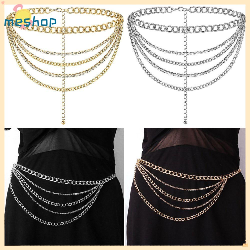 Vòng Tay Nhiều Lớp Thiết Kế Đơn Giản Thời Trang|Móc Khóa Dây Xích Quần Jean Phong Cách Gothic