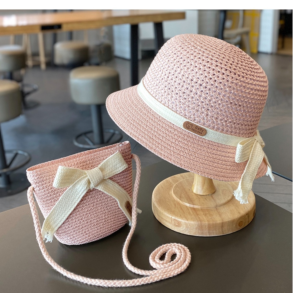 Mũ Cói Che Nắng Đi Biển Thời Trang Mùa Hè Cho Bé Gái D029 2-8 Tuổi D029