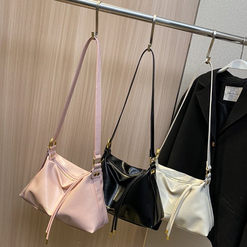 Túi Đeo Vai Màu Trơn Phong Cách Pháp Đơn Giản Thời Trang Cho Nữ
