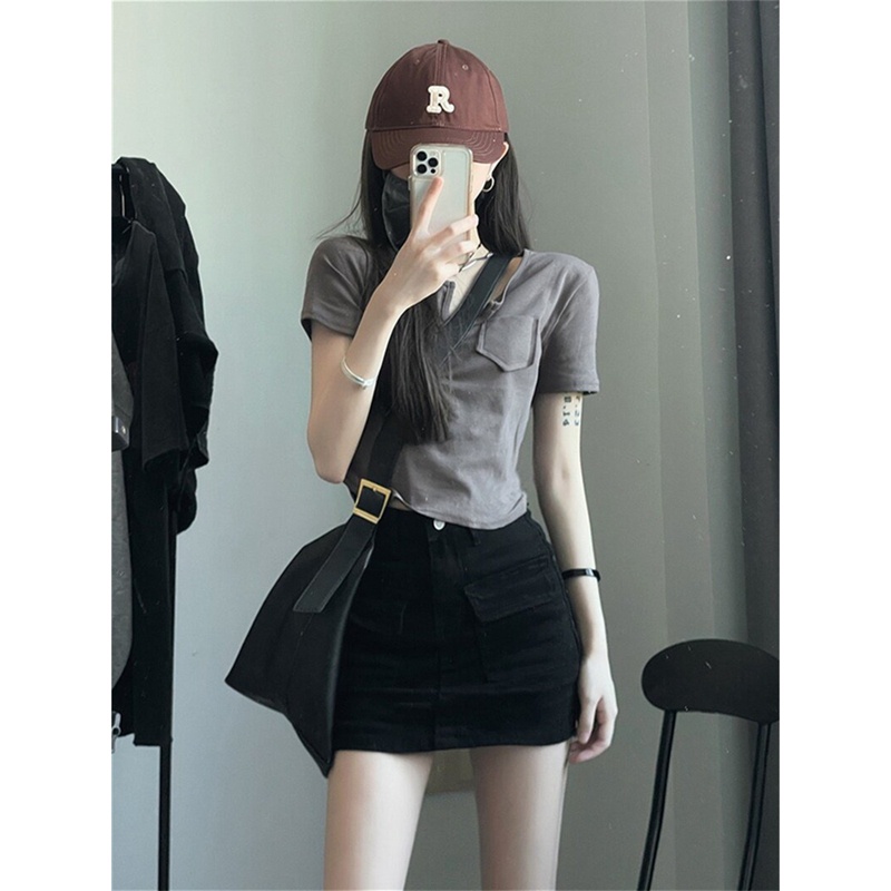 NRVP Áo Thun Tay Ngắn In Họa Tiết Phong Cách Hàn Quốc Mới Cho Nữ