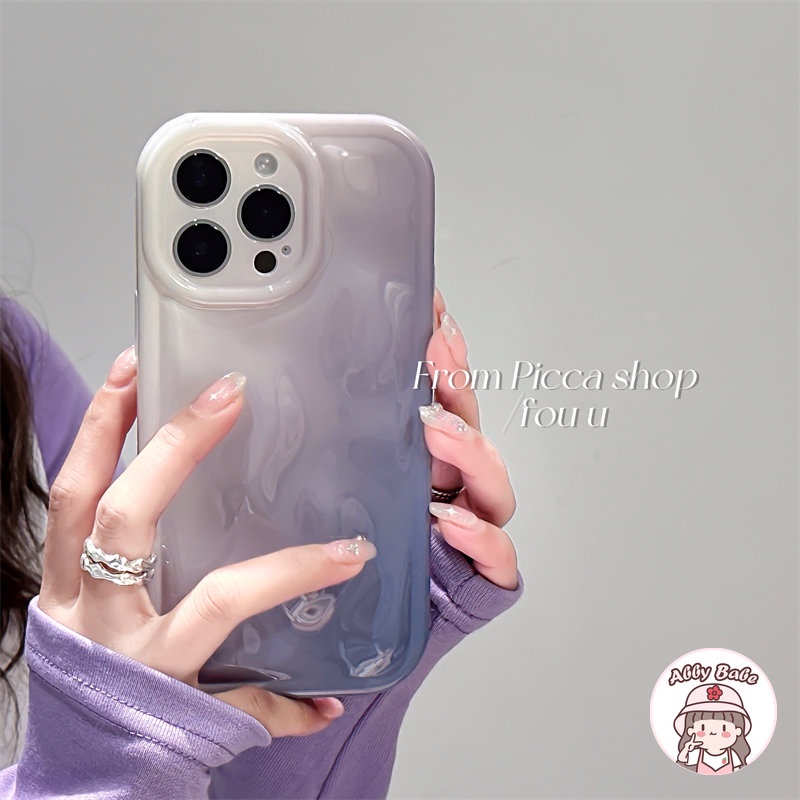 Ốp Điện Thoại TPU Mềm Bo Viền Chống Sốc Màu Gradient Bóng Sang Trọng Cho IPhone 14 Pro Max 13 12 11 Pro Max