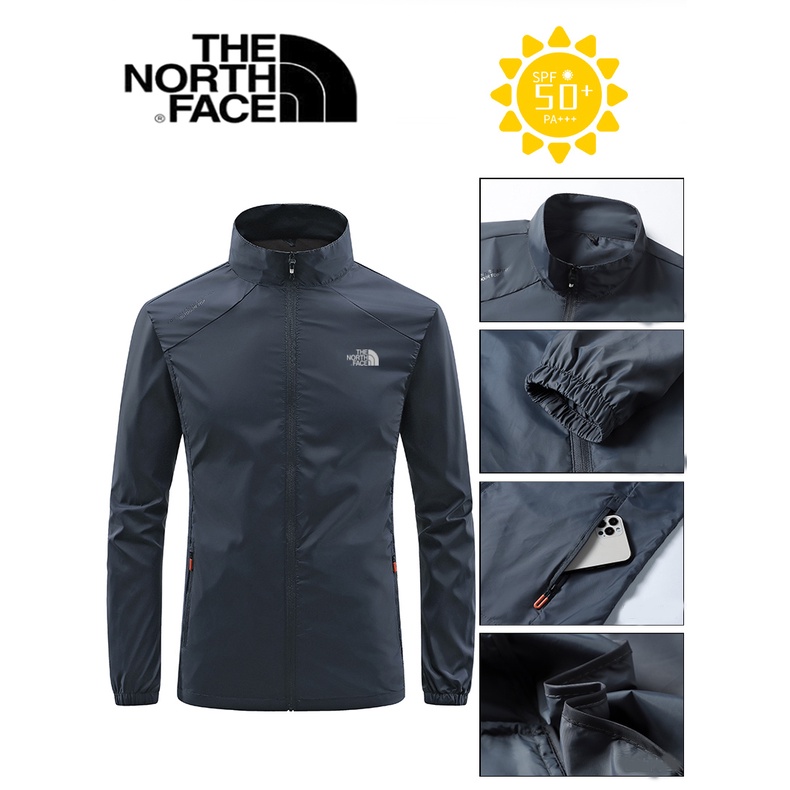 The north face Áo Khoác Thể Thao Chống Thấm Nước Thoáng Khí Nhanh Khô Có Khóa Kéo Thời Trang Mùa Hè Cho Nam