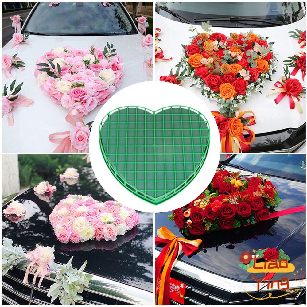 Giá Đỡ Mút Xốp Hình Hoa / Trái Tim Trang Trí Xe Hơi Đám Cưới