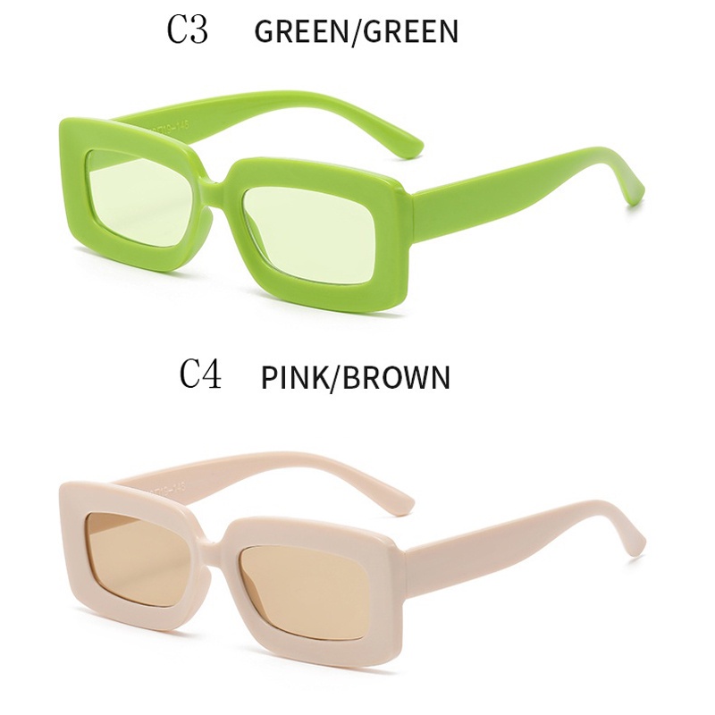 Kính Mát Gọng Vuông Nhiều Màu Sắc Bảo Vệ Khỏi Tia UV Phong Cách Âu Mỹ Dành Cho Nữ