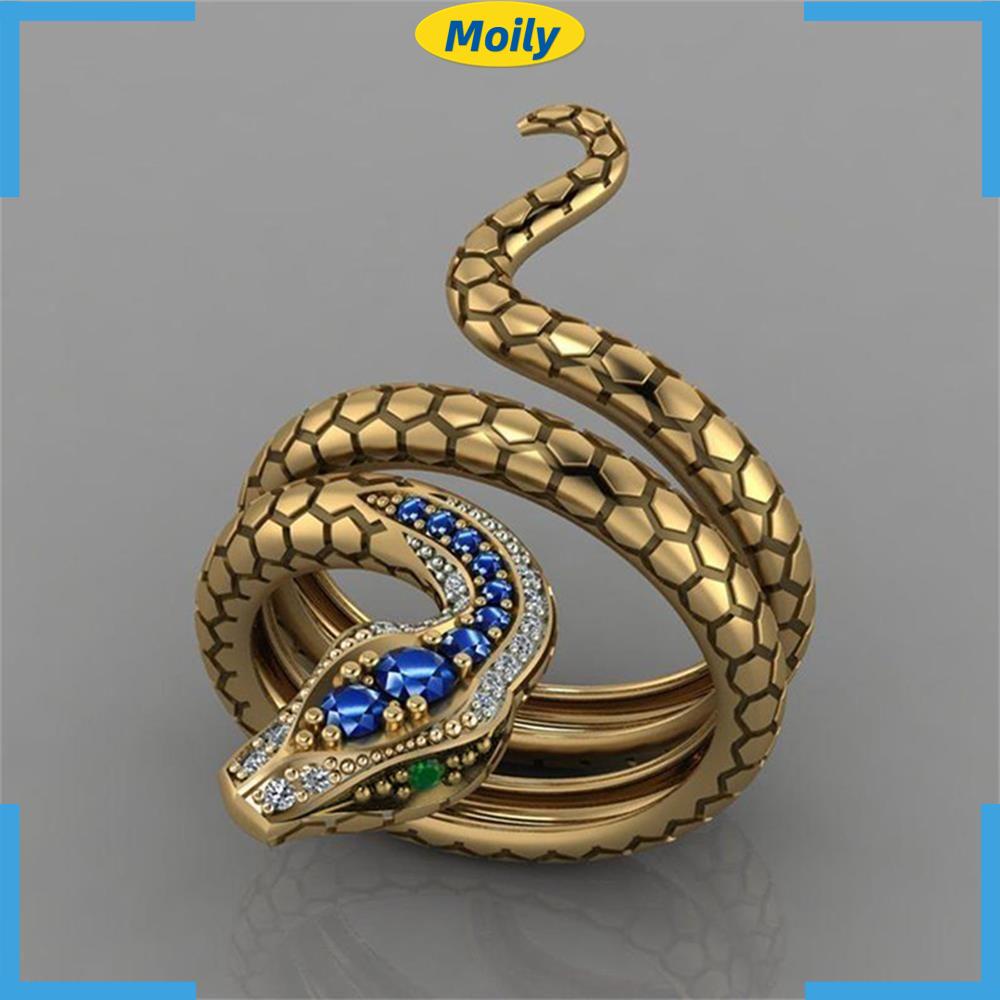 Nhẫn đeo tay phong cách rắn vintage thời trang cá tính cho nữ