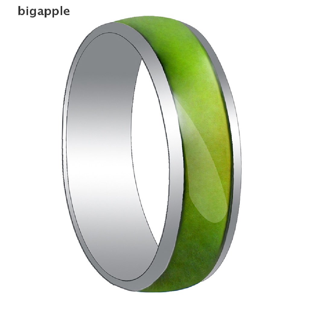 Bigapple Nhẫn Đơn Giản Màu Sắc Thay Đổi Theo Tâm Trạng Cảm Xúc Cảm Xúc Phong Cách Gothic Dành Cho Cặp Đôi RDG