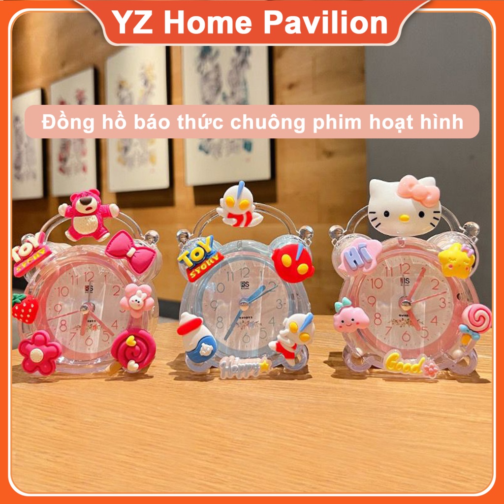 Đồng Hồ Báo Thức Cỡ Nhỏ Hình chuo ng to Hoạt Hình Dễ Thương Trang Trí Phòng Ngủ Cho Bé đồng hồ báo thức chuông to
