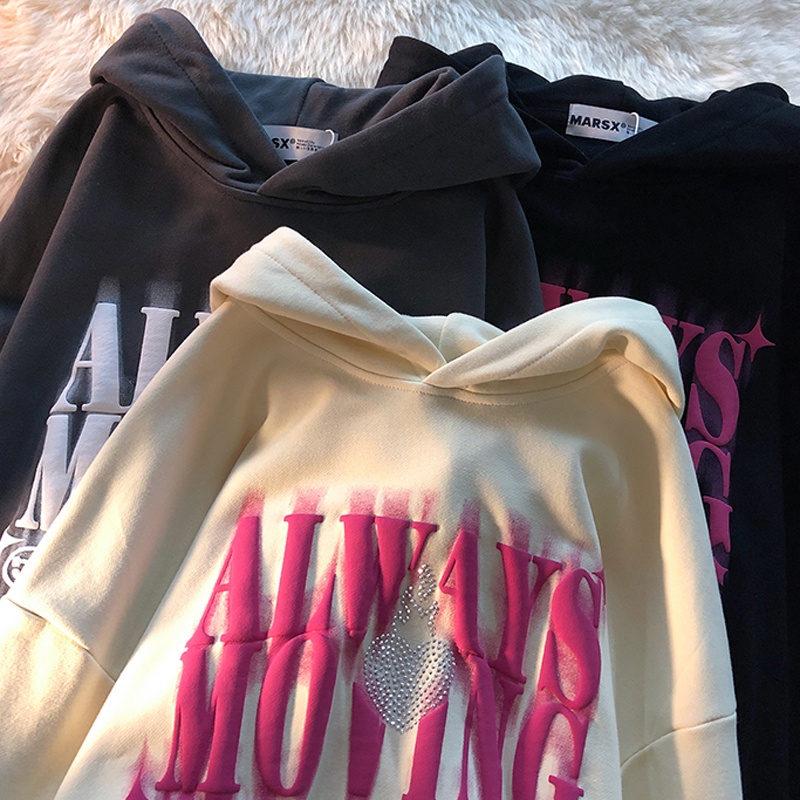 Hàng Có Sẵn Áo Hoodie Unisex Oversize Phong Cách Hàn Quốc