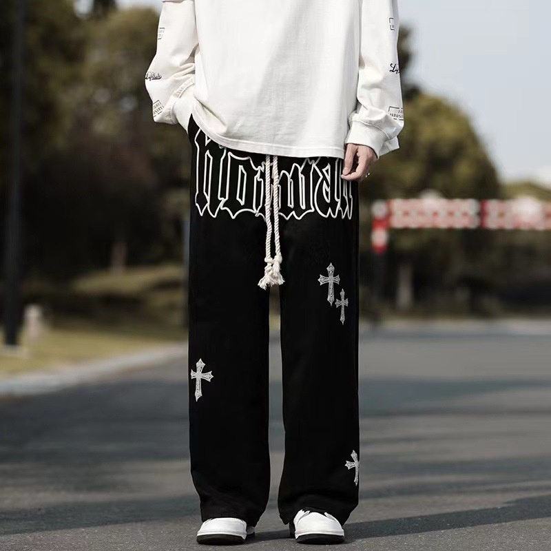 Quần dài MMIOT in họa tiết chữ phong cách đường phố cho nam