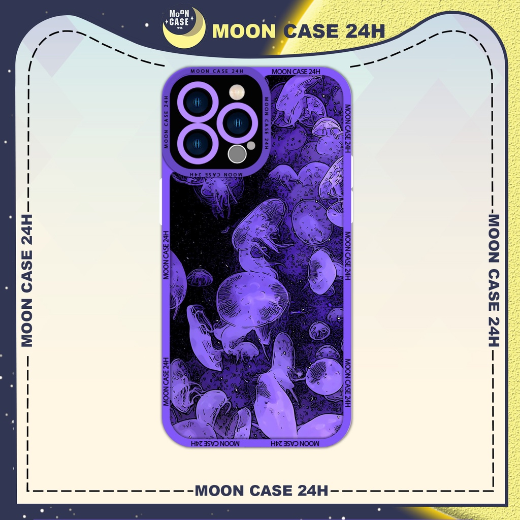Ốp lưng iphone MOON CASE 24H Sứa Tím Dưới Đại Dương ip 8/x/xs/xs max/11/12/13/14pro/plus/promax