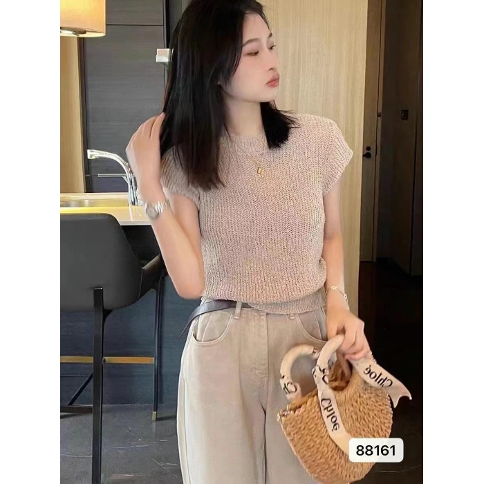 NRVP Áo Thun Nữ Ngắn Tay Màu Trơn Lưng Đẹp Thoải Mái Phong Cách Hàn Quốc