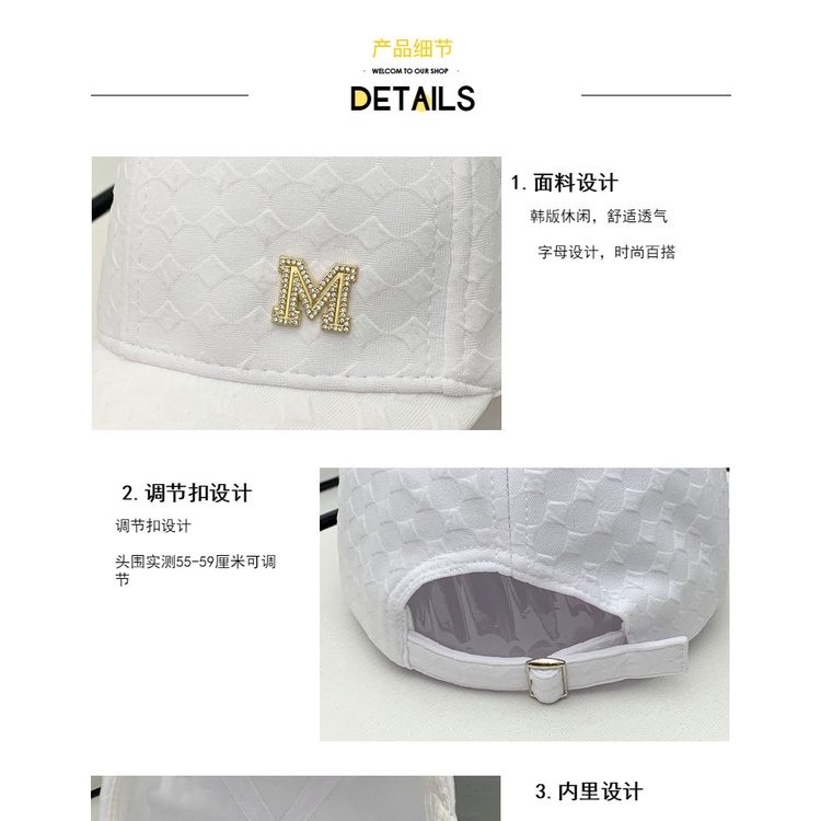 Mũ Lưỡi Trai Đính Đá Thời Trang Cho Nữ