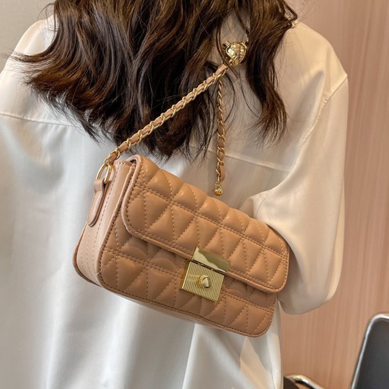 Túi Xách Đeo Vai Họa Tiết Hình Thoi Ánh Sáng Cao Sang Trọng Cho Nữ