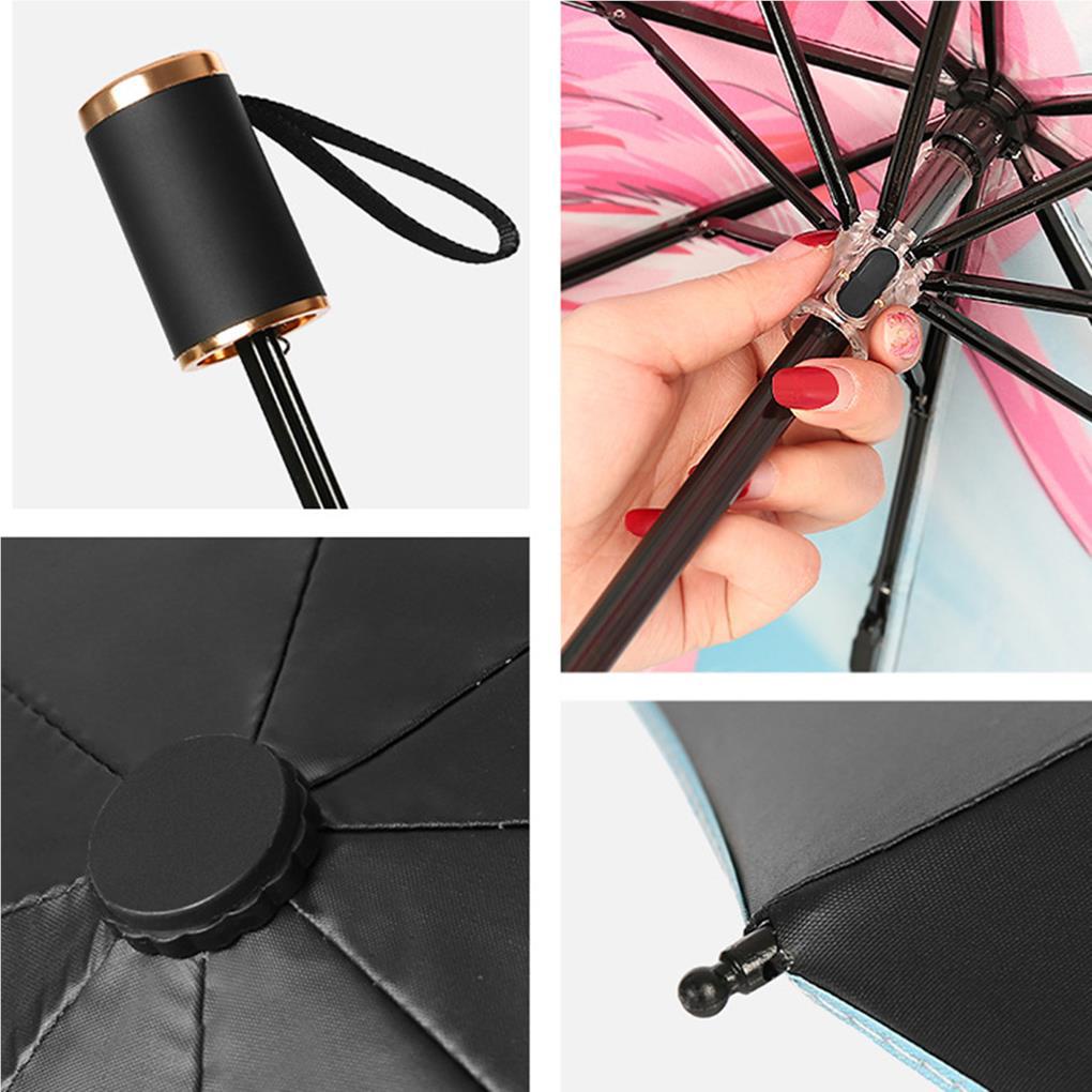 Dù Cao Su Chống Tia UV Màu Đen Thời Trang