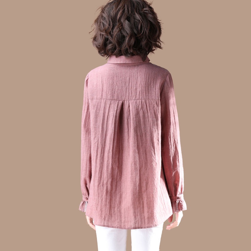 Áo Sơ Mi Tay Loe Họa Tiết Sọc Caro Phong Cách Thời Trang Hàn Quốc