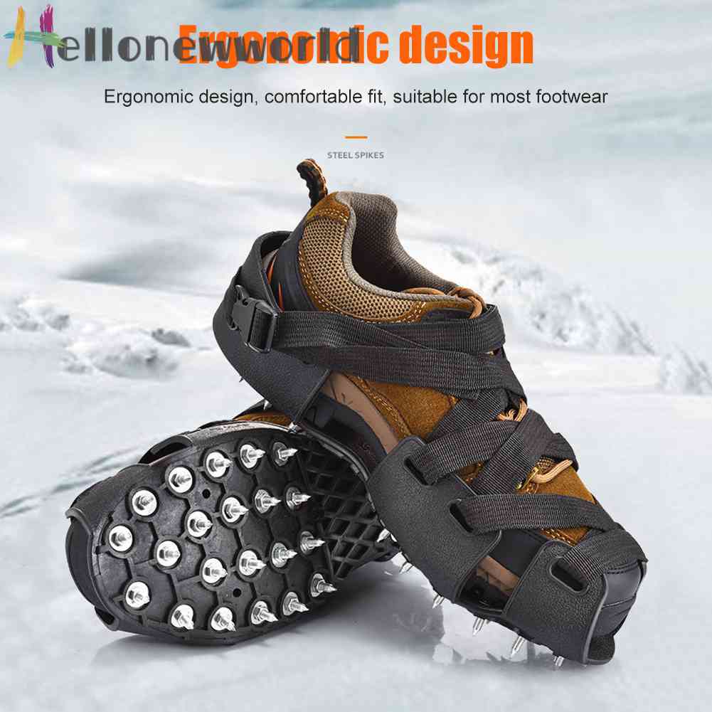 1 Cặp Kẹp Đế Giày 32 Đinh Tán Chống Trượt Tiện Dụng Cho Các Hoạt Động Ngoài Trời