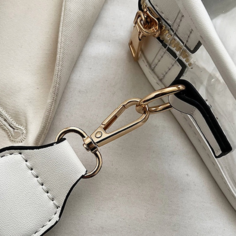 Túi Đeo Chéo Vai Bằng PVC Trong Suốt Màu Trơn Dành Cho Nữ