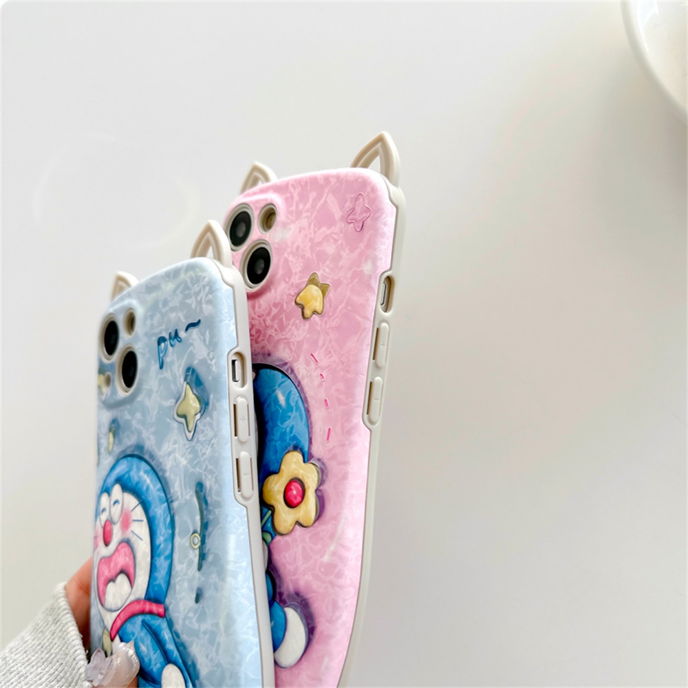 Ốp Điện Thoại TPU Mềm Hình Doraemon 3D Cho iPhone 14 13 12 11 Pro Max 12Pro 13Pro 14Pro 14Plus 14ProMax X XS Max XR 7 8 Plus