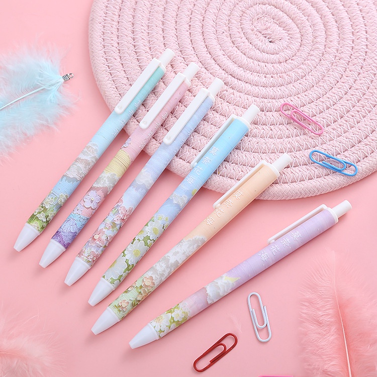 Bút Mực Gel Dạng Nhấn Hình Bông Hoa Độc Đáo Tiện Dụng Cho Học Sinh / Văn Phòng