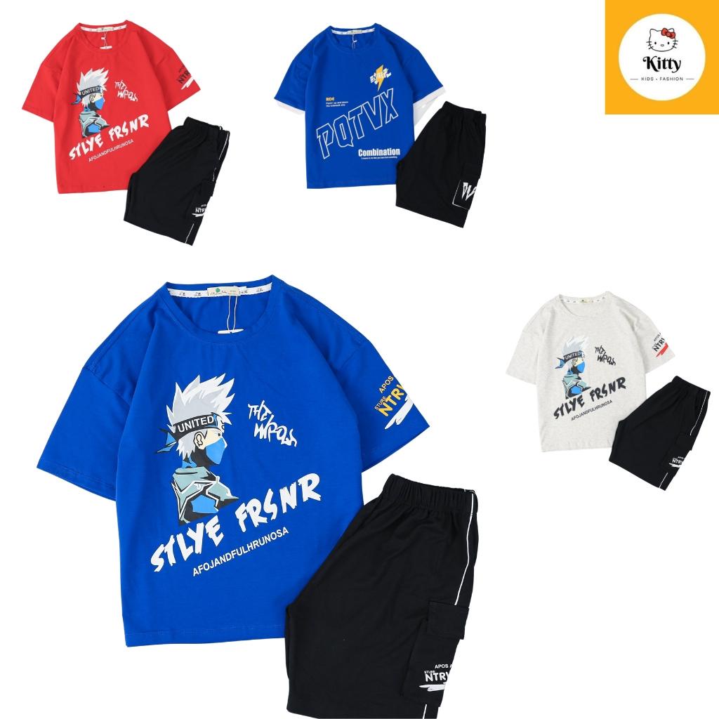 Đồ bộ bé trai, bộ thun bé trai chất cotton, nhiều màu, size đại cồ 10-18 tuổi - KITTYKIDS