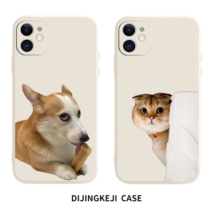 Ốp Điện Thoại Silicon Hình Mèo Corgi Dễ Thương Cho Iphone 13 Pro 11 Pro Max Xr 6s 7 8 Plus 12 Mini 14 Pro Xs Max