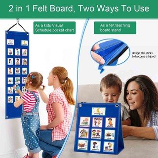 SELAN Visual Schedule for Home Day Night Autism Routine Chart Cards Visual Wall Planner Chore Chart for Daily Kids Toddl