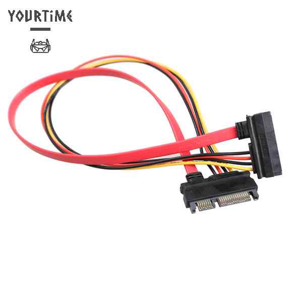 Cáp Mở Rộng Kết Nối Dữ Liệu SATA 45CM 22 pin Sang Ổ Cắm 7 + 15 pin 45CM