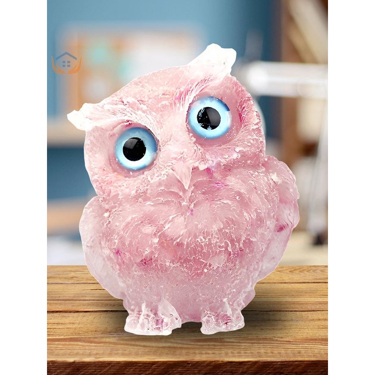 Tượng Cú Mèo Reiki Bằng Pha Lê Tự Nhiên Sáng Tạo Tkc5754