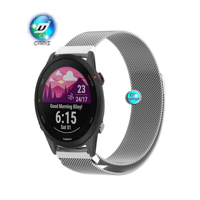 Dây Đeo Thay Thế Bằng Thép Không Gỉ Cho Garmin Forerunner 265 255 Garmin Forerunner 55 245 645