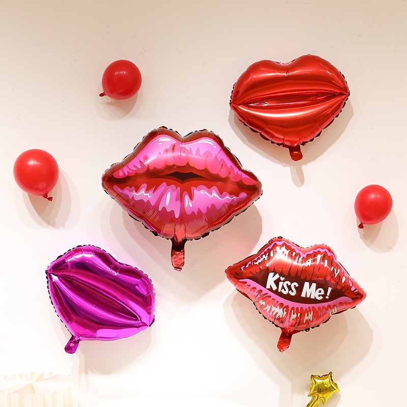 Bong Bóng Lá Nhôm Hình Đôi Môi 18 inch Dùng Trang Trí Tiệc Sinh Nhật / Tiệc Cưới