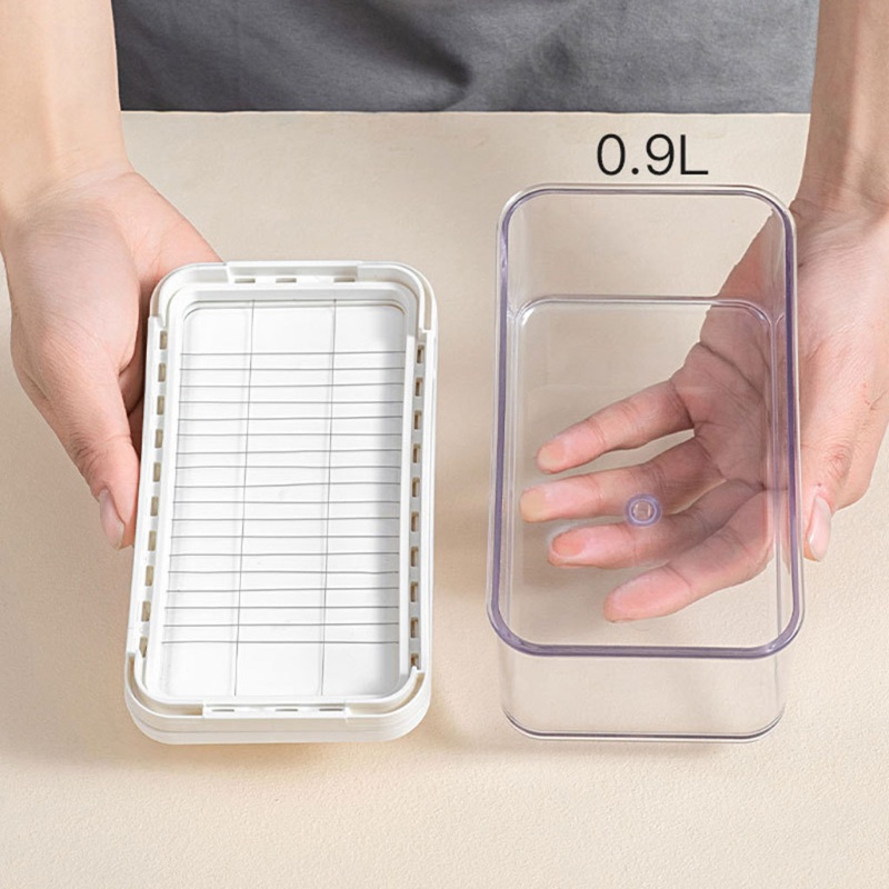 Hộp Cắt Bơ Hình Chữ Nhật Bằng Thép Không Gỉ Tiện Dụng Cho Nhà Bếp