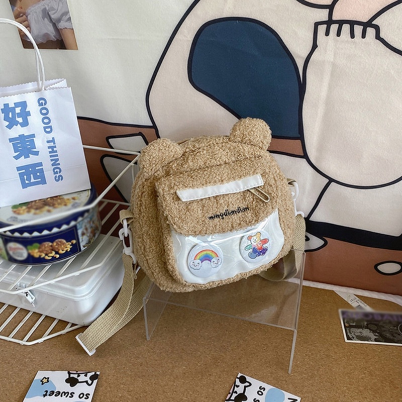 Túi Đeo Chéo Lông Xù Dễ Thương Dành Cho Nữ