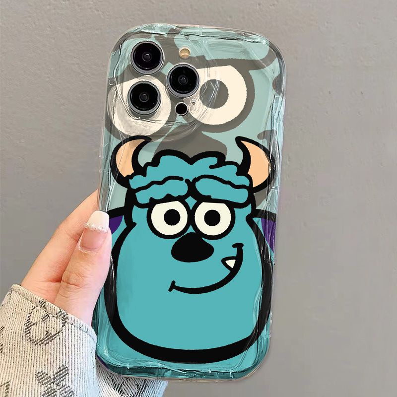 ✅Ốp Điện Thoại Mềm Chống Sốc Màu Xanh Dương Trong Suốt Hình Quái Vật Cho iPhone14 / 13promax 12 / 11 7 / 8p xsxr RUV1