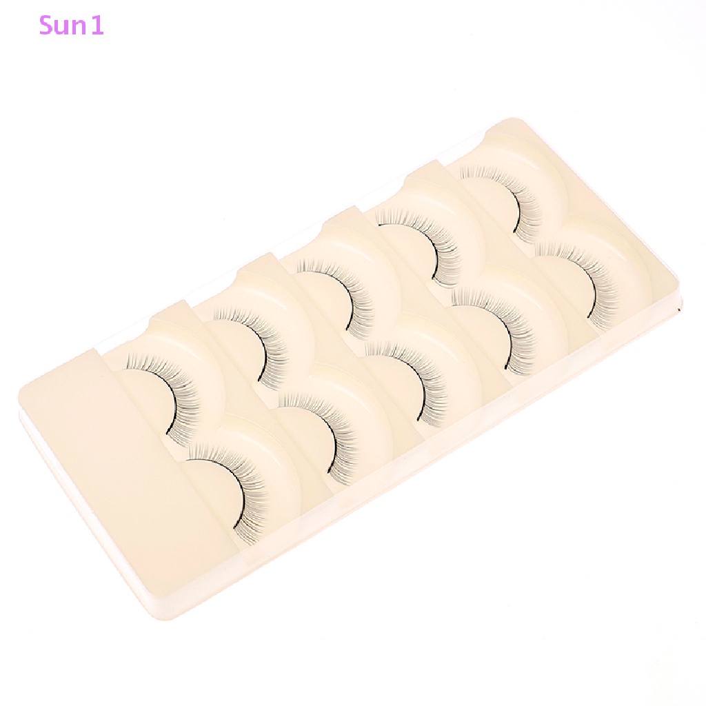 Sun1> 5 Pairs Training Practice Eyelash Extension Self Practise False Strip Lashes well