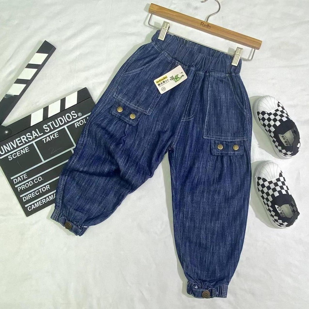 Quần Jean Dài Dáng Rộng Thời Trang Mùa Xuân 2023 Cho Bé Trai