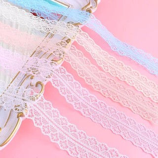 [Set 5 mét] Ruy băng ren gói hoa, cột quà tặng cao cấp bản 3cm