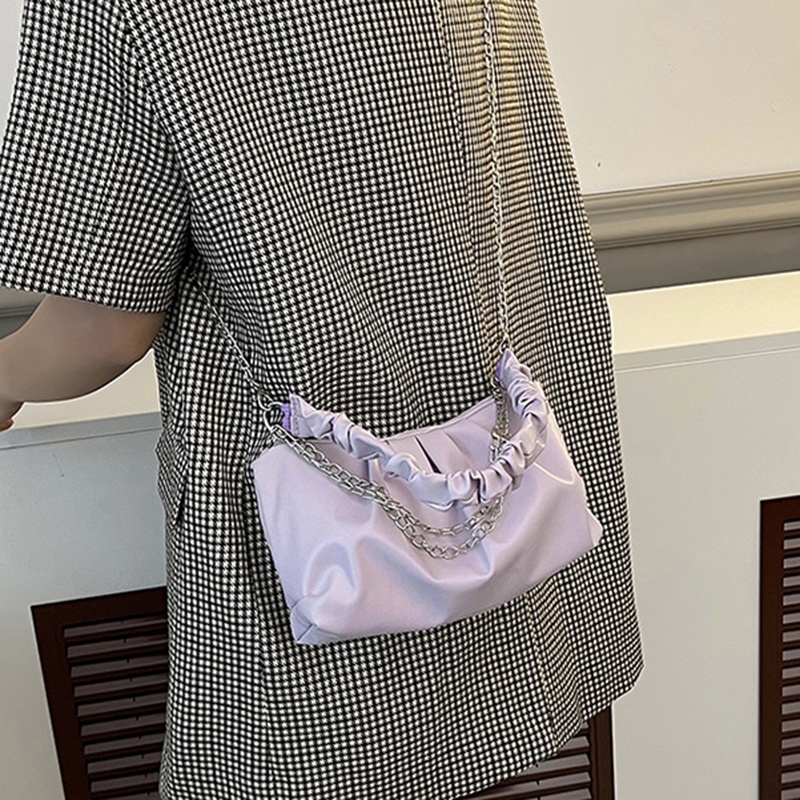 Túi Đeo Chéo Hình Đám Mây Màu Trắng Phong Cách Hàn Quốc Thời Trang Cho Nữ