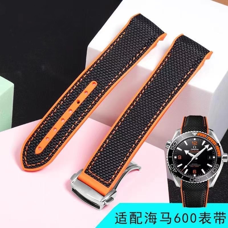 Dây Đeo Cao Su Silicone Nylon Cho Đồng Hồ Thông Minh omega 300 Seahorse 600 Ocean Universe omega 2022mm