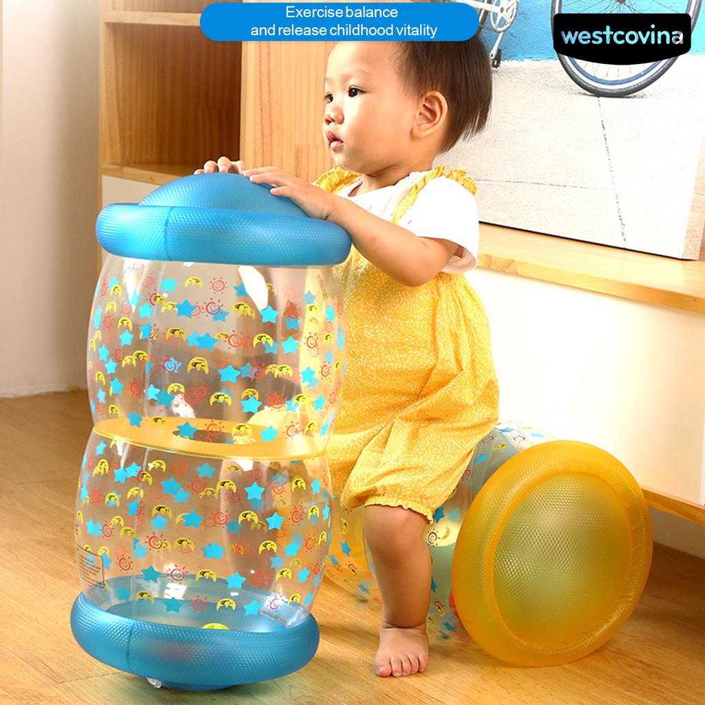 [COD]♋Đồ Chơi Con Lăn Trong Suốt Bơm Hơi Chống Mài Mòn Phát Triển Sớm Cho Bé