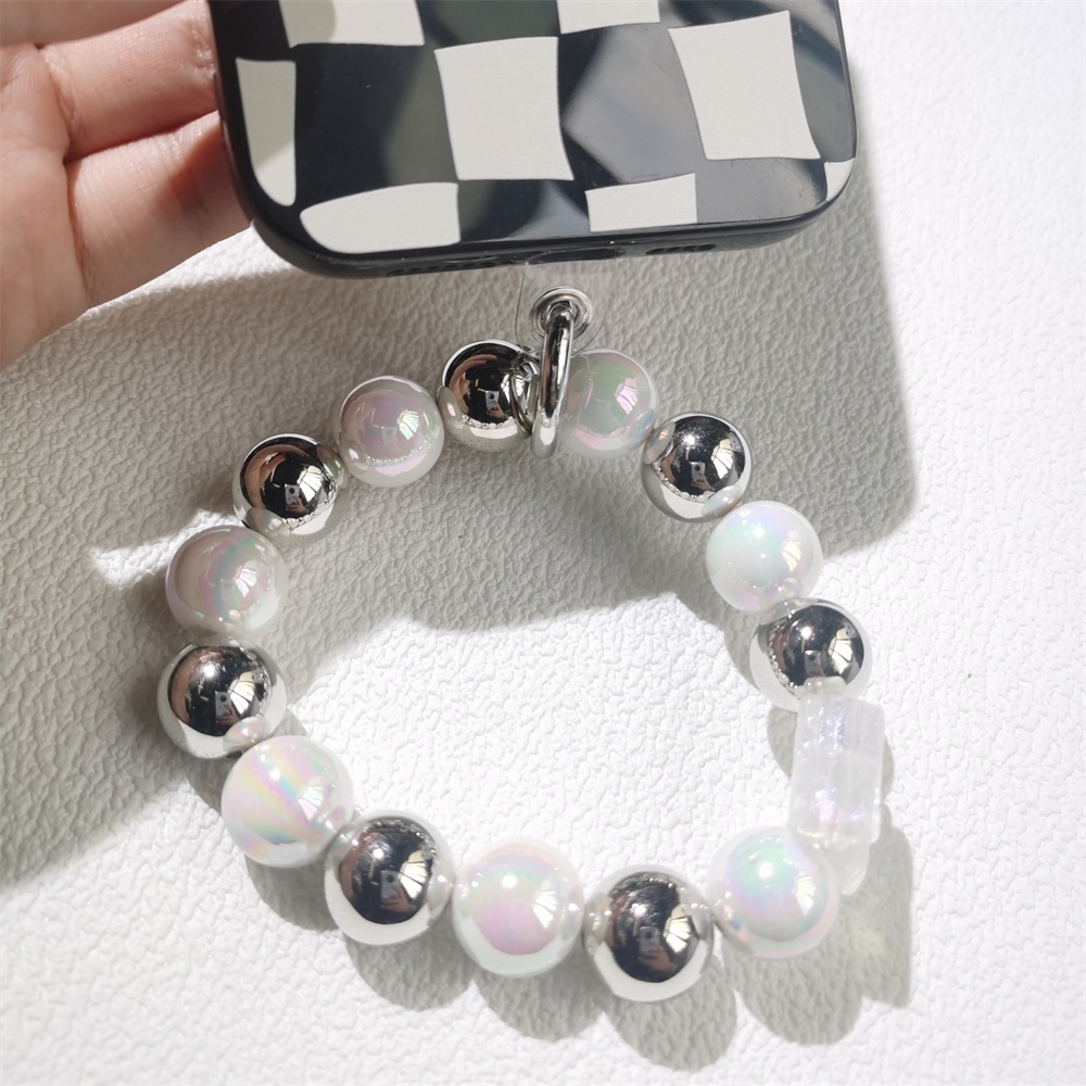 Dây Đeo Điện Thoại Di Động Dạng Chuỗi Hạt Acrylic Nhiều Màu Chống Thất Lạc Hình Chú Voi Dễ Thương