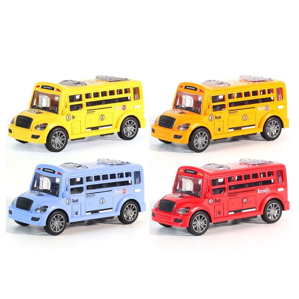 Future Đồ Chơi Xe Buýt Trường Học Cửa Mở Không Cần Pin Vui Nhộn Cho Bé