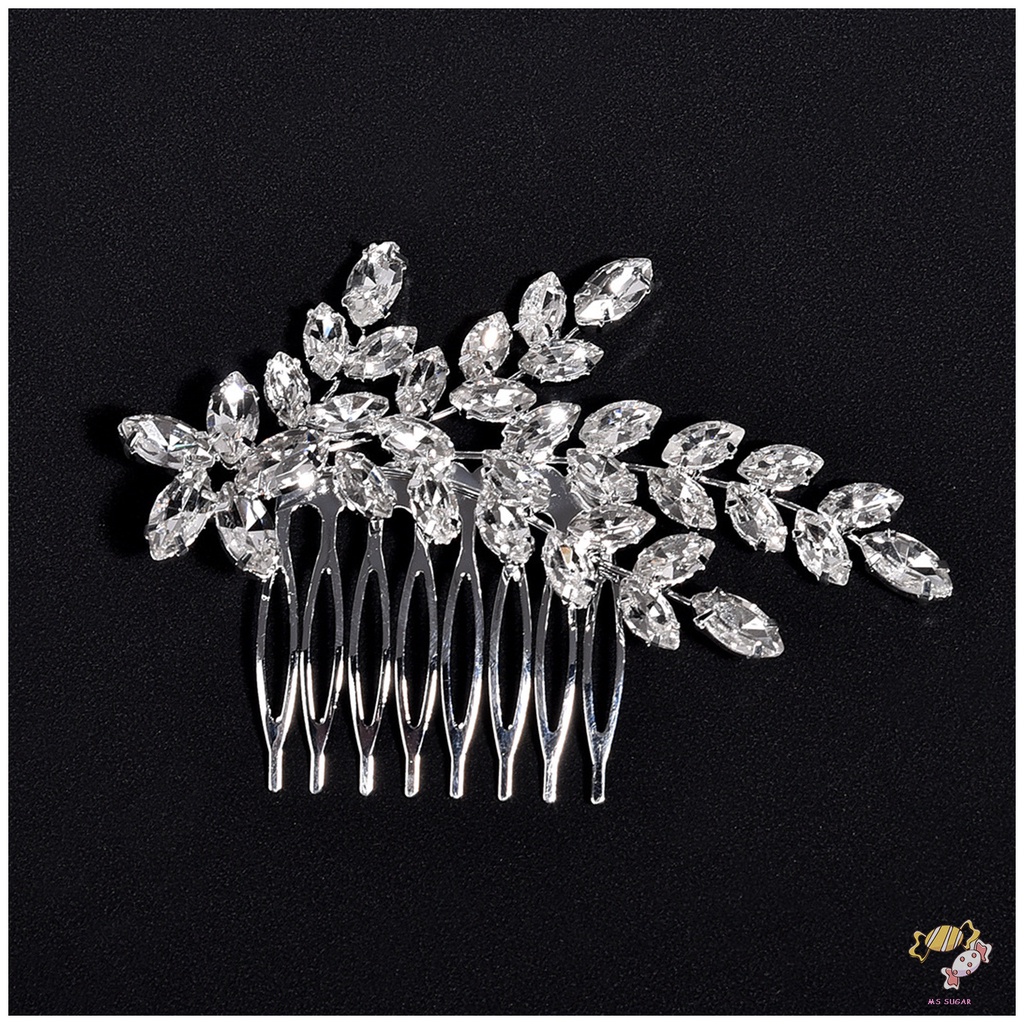 YADORNOS Lược Cài Tóc Hình Vương Miện Đính Đá Kính Lấp Lánh Cho Cô Dâu